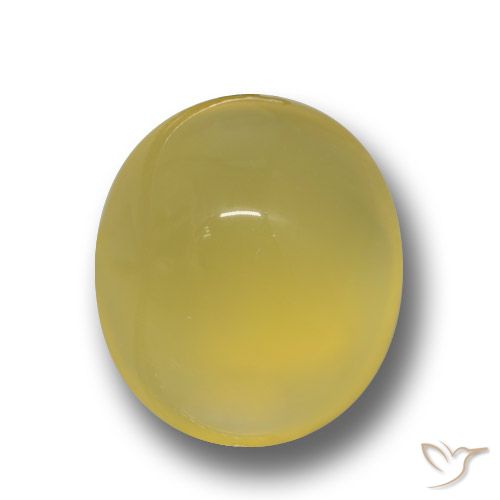 4.00ct Naturel Jaune moyen-léger Agate, ovale, Translucide