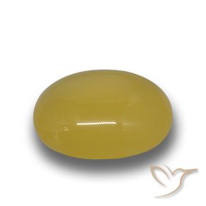 Agate Jaune moyen naturelle ovale, 5.07 ct, Translucide