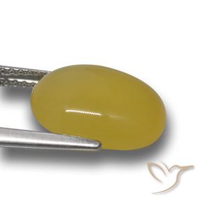 Agate Jaune moyen naturelle ovale, 5.07 ct, Translucide