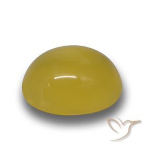 Agate Jaune foncé naturelle ovale, 6.15 ct, Translucide