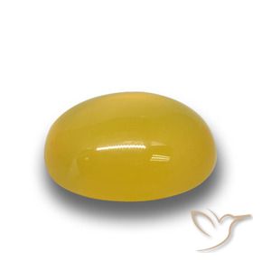 Agate Jaune foncé naturelle ovale, 4.28 ct, Translucide
