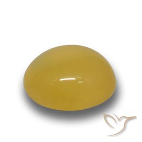 Agate Jaune foncé naturelle ovale, 4.67 ct, Translucide