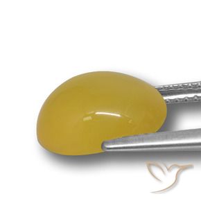 Agate Jaune foncé naturelle ovale, 4.67 ct, Translucide