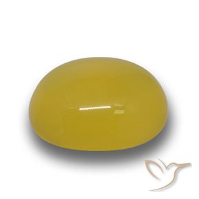 Agate Jaune foncé naturelle ovale, 5.57 ct, Translucide