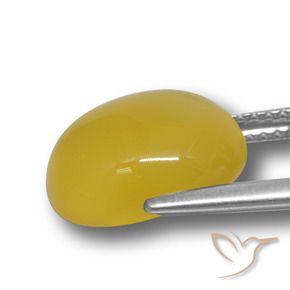 Agate Jaune foncé naturelle ovale, 5.57 ct, Translucide