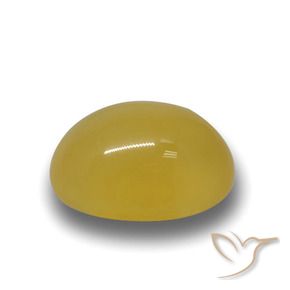 Agate Jaune miel naturelle ovale, 3.84 ct, Translucide