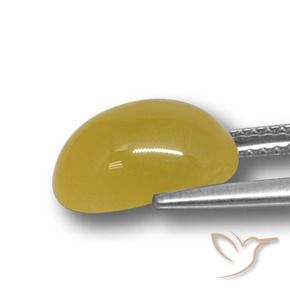 Agate Jaune miel naturelle ovale, 3.84 ct, Translucide