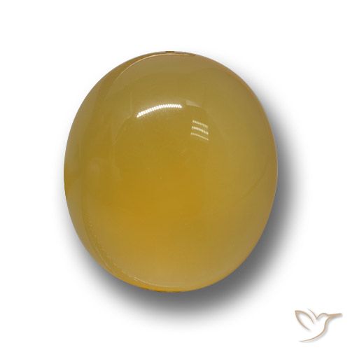 4.23ct Naturel Jaune riche Agate, ovale, Translucide