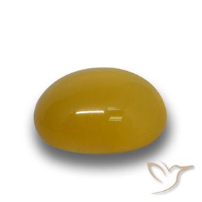 Agate Jaune foncé naturelle ovale, 4.47 ct, Translucide
