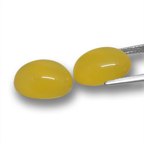 Achetez naturel 11,90ct jaune agate gems, coupe ovale, en provenance inde chez gemselect. en stock, livraison internationale!