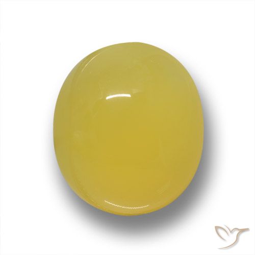 4.03ct Naturel Jaune moyen Agate, ovale, Translucide
