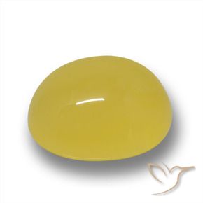 Agate Jaune moyen naturelle ovale, 4.03 ct, Translucide