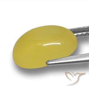 Agate Jaune Toscane naturelle ovale, 4.36 ct, Translucide