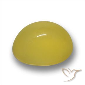Agate Doré jaunâtre naturelle ovale, 5.28 ct, Translucide
