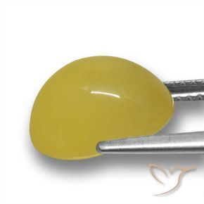 Agate Doré jaunâtre naturelle ovale, 5.28 ct, Translucide