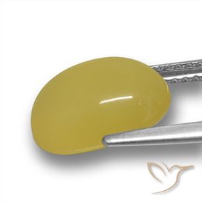 Agate Jaune Toscane naturelle ovale, 4.05 ct, Translucide