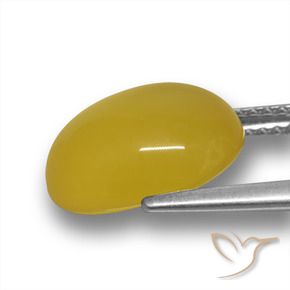Agate Jaune miel naturelle ovale, 4.50 ct, Translucide