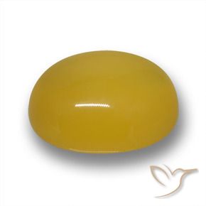 Agate Jaune foncé naturelle ovale, 3.62 ct, Translucide