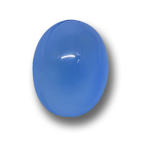 Agate Bleu naturelle Coupe ovale, 13.20 ct, Translucide