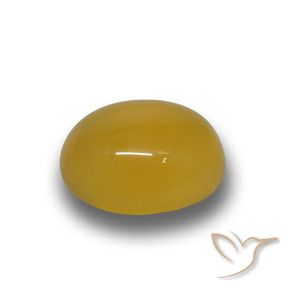 Agate Jaune foncé naturelle ovale, 4.96 ct, Translucide