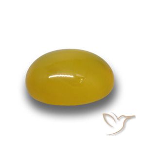 Agate Jaune foncé naturelle ovale, 3.64 ct, Translucide