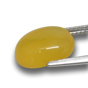 Agate Orange doré naturelle Coupe ovale, 4.85 ct, Translucide