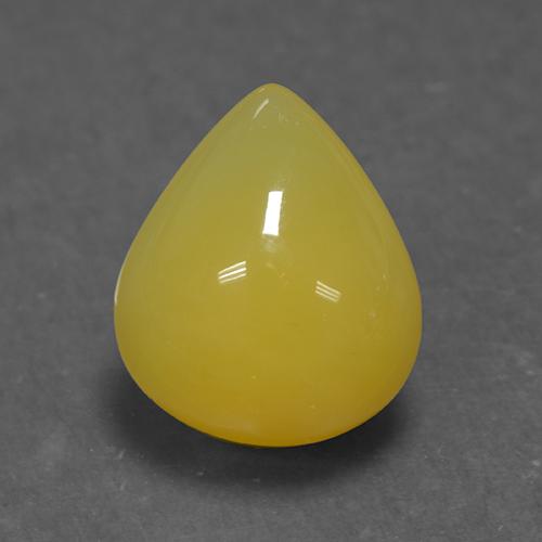Agate Jaune miel naturelle En forme de poire, 5.54 ct, Translucide