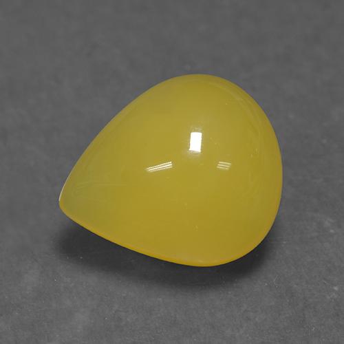 Agate Jaune miel naturelle En forme de poire, 5.54 ct, Translucide