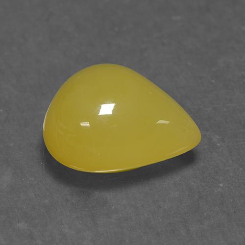 Agate Jaune miel naturelle En forme de poire, 5.54 ct, Translucide