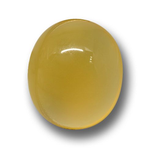 Agate Jaune miel naturelle Coupe ovale, 8.00 ct, Translucide