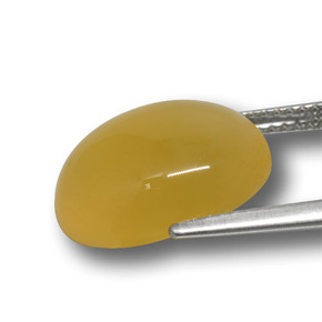 Agate Jaune miel naturelle Coupe ovale, 8.00 ct, Translucide