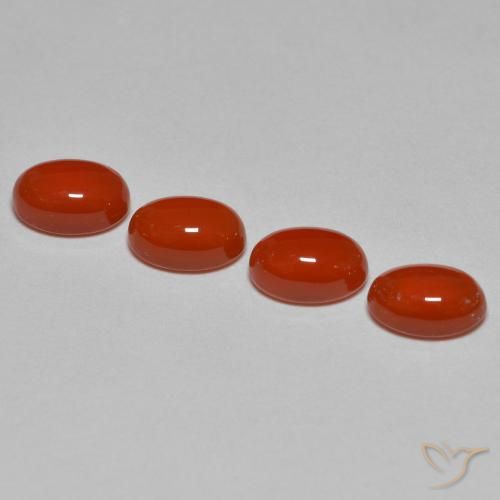 Achetez naturel 2.40ct Rouge-orange Agate gems, Coupe ovale, En provenance Inde chez GemSelect. En stock, livraison internationale!