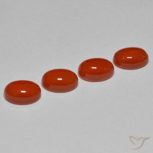 Achetez naturel 2.40ct Rouge-orange Agate gems, Coupe ovale, En provenance Inde chez GemSelect. En stock, livraison internationale!