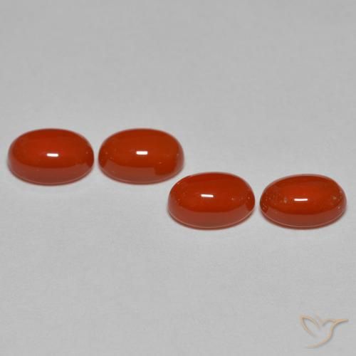 Achetez naturel 2.40ct Rouge-orange Agate gems, Coupe ovale, En provenance Inde chez GemSelect. En stock, livraison internationale!
