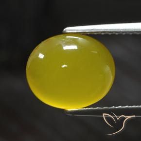 Agate Jaune moyen-léger naturelle ovale, 3.64 ct, Translucide