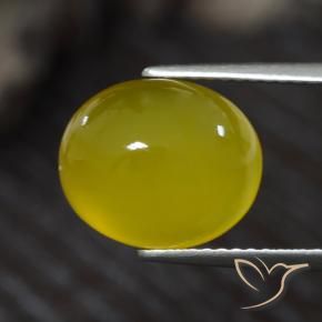 Agate Jaune moyen-léger naturelle ovale, 4.55 ct, Translucide