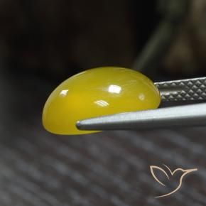 Agate Jaune moyen-léger naturelle ovale, 5.05 ct, Translucide