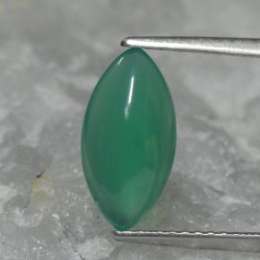 Agate vert naturelle marquise, 1,77 ct, translucide