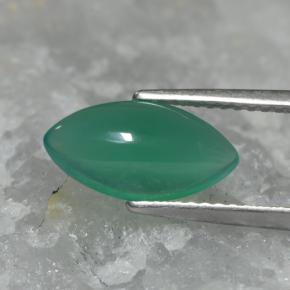Agate vert naturelle marquise, 1,77 ct, translucide