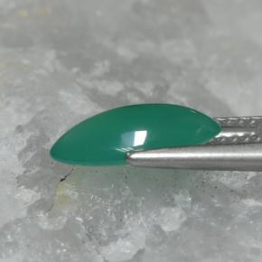 Agate vert naturelle marquise, 1,77 ct, translucide