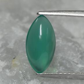 Agate Vert moyen naturelle Marquise, 1.52 ct, Translucide