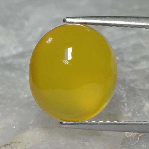 5.33ct Naturel Doré jaunâtre Agate, ovale, Translucide