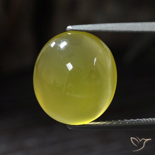 6.54ct Naturel Jaune clair Agate, ovale, Translucide
