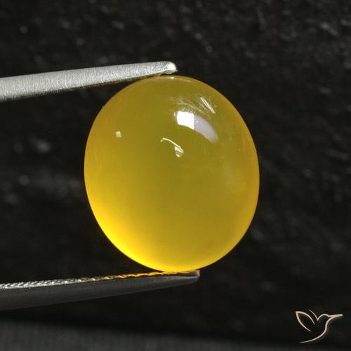 5.38ct Naturel Jaune miel Agate, ovale, Translucide