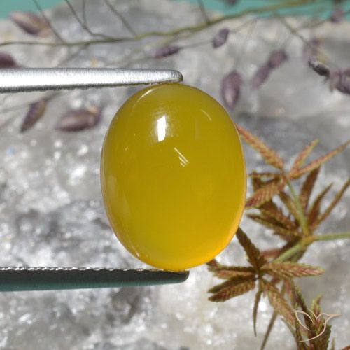 4.02ct Naturel Jaune foncé Agate, ovale, Translucide