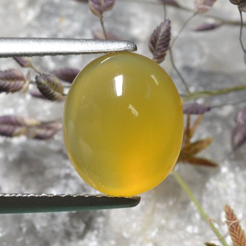 3.05ct Naturel Jaune foncé Agate, ovale, Translucide, Photo A