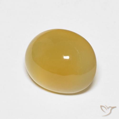 Agate Jaune foncé naturelle ovale, 3.79 ct, Translucide