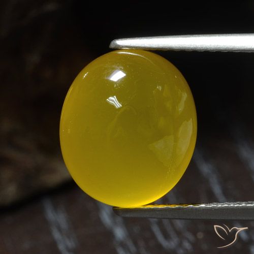4.55ct Naturel Jaune foncé Agate, ovale, Translucide
