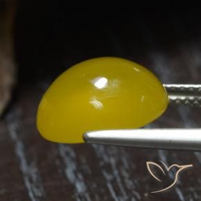 Agate Jaune miel naturelle ovale, 5.94 ct, Translucide