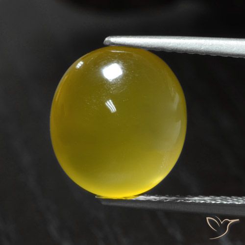 5.31ct Naturel Jaune moyen Agate, ovale, Translucide